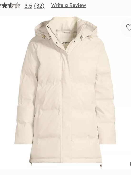 Lands' End Jackets & Blazers - NWT Lands' End Squall Slicker Parka dusk cream XL